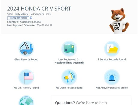 2024 Honda CR-V Sport | Htd Seats | Warranty to 2029