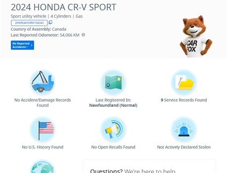 2024 Honda CR-V Sport | Sunroof | Cam | HtdSeats&Wheel