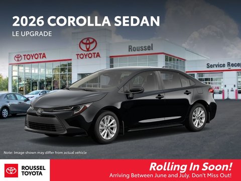 Toyota Corolla LE Upgrade 2026