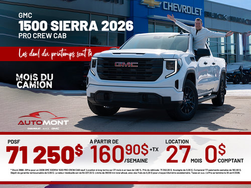 GMC 1500 Sierra Crew Cab Pro 2026