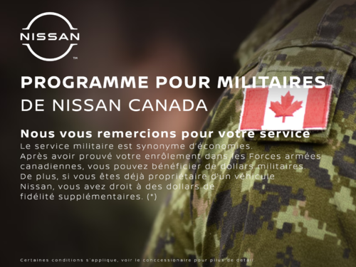 PROGRAMME POUR LES MILITAIRES DE NISSAN