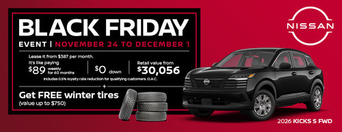 Black Friday - 2026 Kicks S