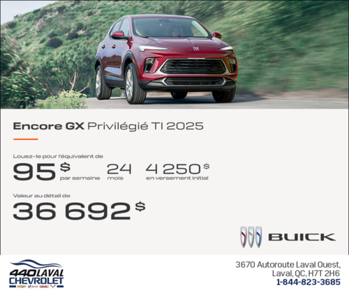 Procurez-vous le Buick Encore GX 2025