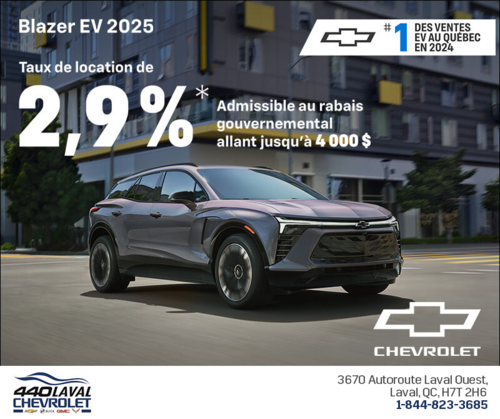Procurez-vous le Chevrolet Blazer EV 2025