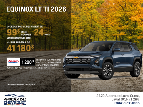 Procurez-vous le Chevrolet Equinox LT TI 2026