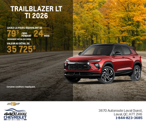 Le Chevrolet Trailblazer LT TI 2026