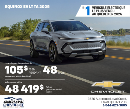 Procurez-vous le Chevrolet Equinox EV 2025