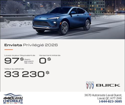 Procurez-vous la Buick Envista 2026