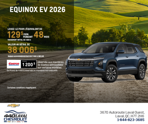 Procurez-vous le Chevrolet Equinox EV 2026
