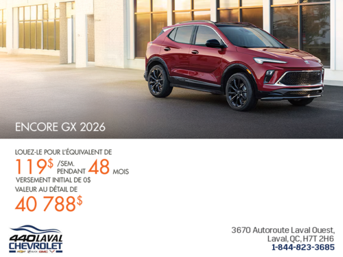 Procurez-vous le Buick Encore GX 2026