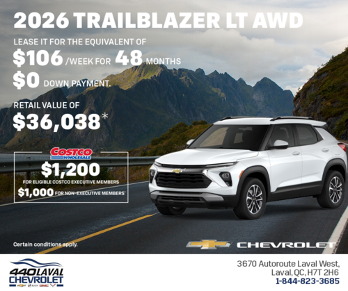 Get the 2026 Chevrolet Trailblazer LT AWD
