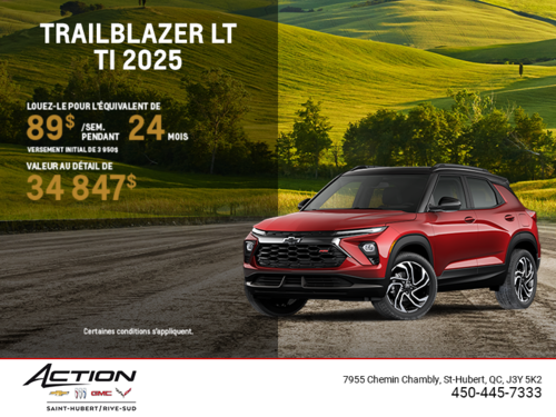 Le Chevrolet Trailblazer LT TI 2025