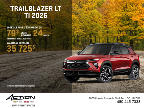 Le Chevrolet Trailblazer LT TI 2026