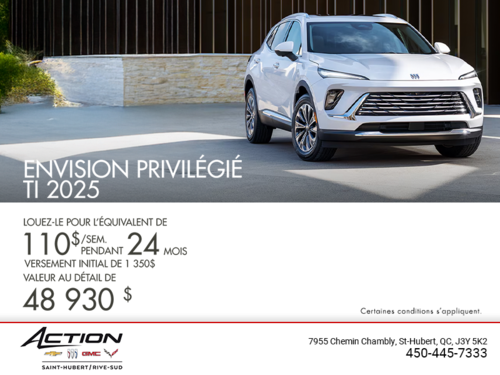 Procurez-vous la Buick Envision Privilégié TI 2025