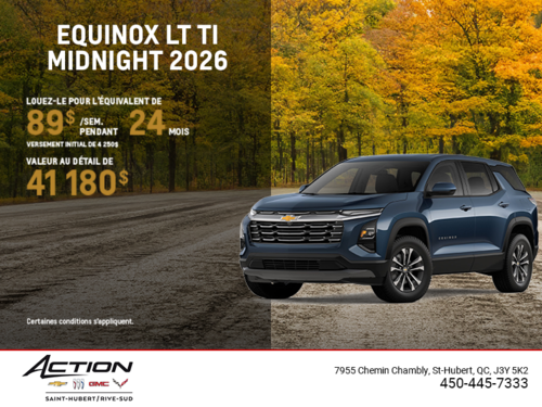 Procurez-vous le Chevrolet Equinox LT TI 2026