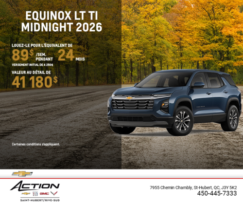 Procurez-vous le Chevrolet Equinox LT TI 2026