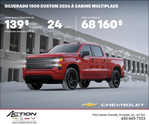 Procurez-vous le Chevrolet Silverado 1500 2026