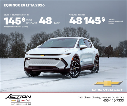 Procurez-vous le Chevrolet Equinox EV 2026