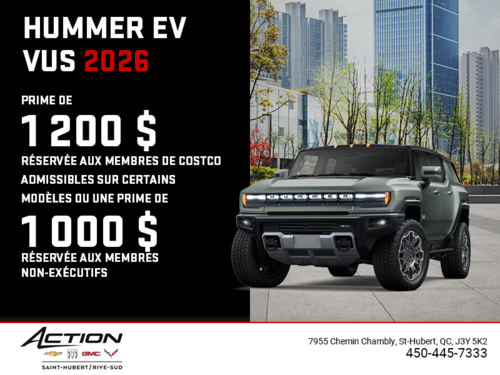 Le GMC Hummer EV VUS 2026