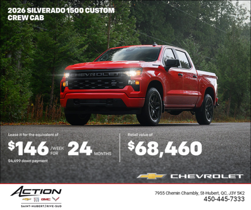 Get the 2026 Chevrolet Silverado 1500 Custom Crew Cab