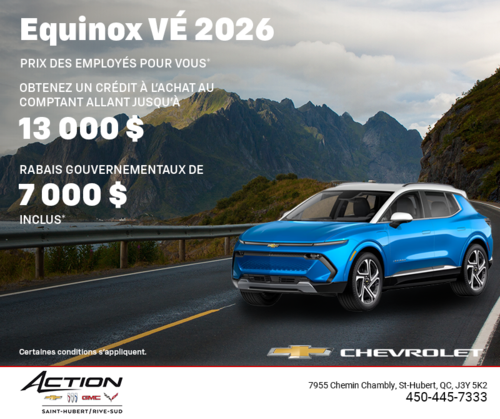 Procurez-vous le Chevrolet Equinox VÉ 2026