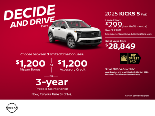 Get the 2025 Kicks Today!