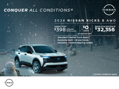 Get the 2026 Kicks S Today!