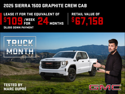 The 2025 GMC Sierra 1500 Graphite Crew Cab