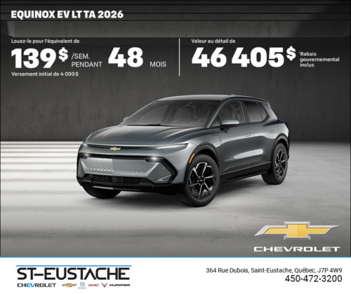 Procurez-vous le Chevrolet Equinox EV 2026