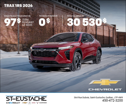 Procurez-vous le Chevrolet Trax 2026
