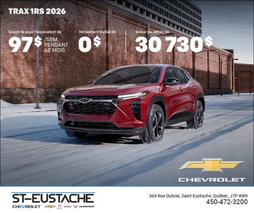 Procurez-vous le Chevrolet Trax 2026