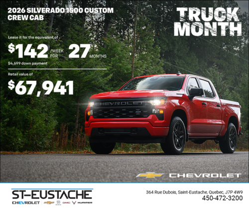 Get the 2026 Chevrolet Silverado 1500 Custom Crew Cab