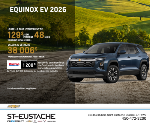 Procurez-vous le Chevrolet Equinox EV 2026