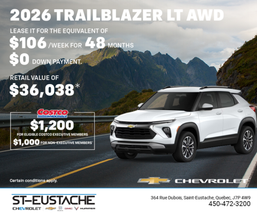 Get the 2026 Chevrolet Trailblazer LT AWD
