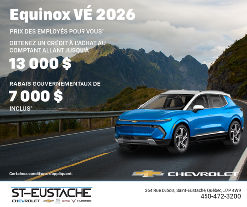 Procurez-vous le Chevrolet Equinox VÉ 2026