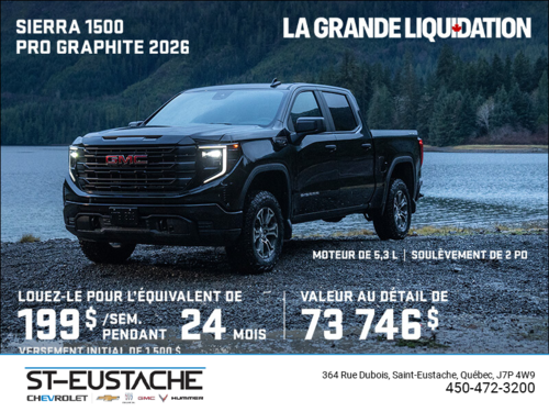 Le GMC Sierra 1500 Pro Graphite 2026 à cabine multiplace