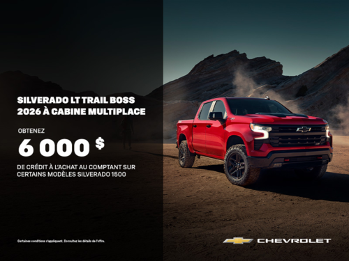 Procurez-vous le Chevrolet Procurez-vous le Chevrolet Silverado LT Trail Boss Crew Cab 2026