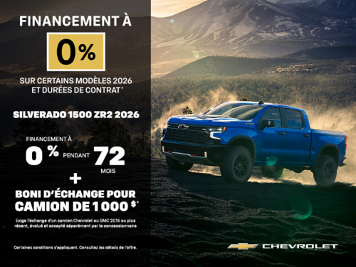 Le Chevrolet Silverado 1500 ZR2 2026