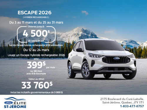 Ford Escape Hybride 2026