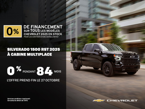 Procurez-vous le Chevrolet Silverado 1500 RST 2025 à cabine multiplace