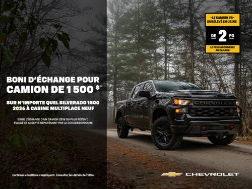 Le Chevrolet Silverado 1500 Multiplace 2026