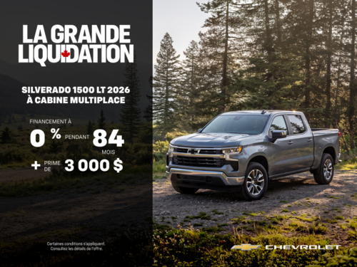 Le Chevrolet Silverado 1500 LT 2026