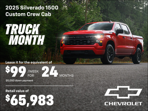 Get the 2025 Chevrolet Silverado 1500 Custom Crew Cab