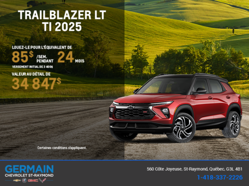 Le Chevrolet Trailblazer LT TI 2025