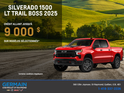 Procurez-vous le Chevrolet Silverado 1500 LT Trail Boss
