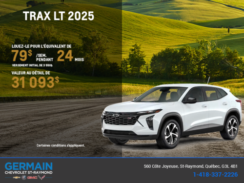 Procurez-vous le Chevrolet Trax 2025