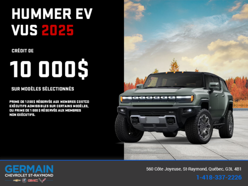 Le GMC Hummer EV VUS 2025