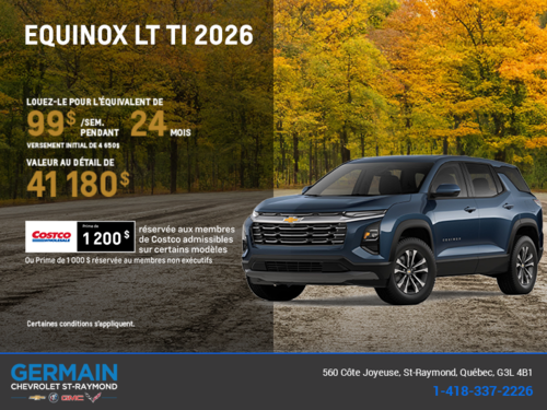 Procurez-vous le Chevrolet Equinox LT TI 2026