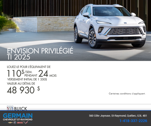 Procurez-vous la Buick Envision Privilégié TI 2025