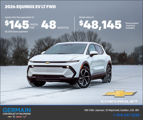 Get the 2026 Chevrolet Equinox EV